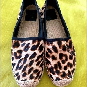 Tory Burch Elisa Flat Espadrille Leopard-Size 7